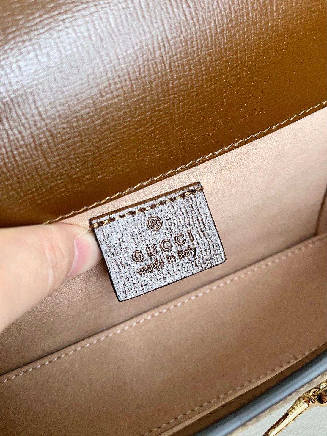 Sacoche GUCCI horsebit 1955  toile gg facture