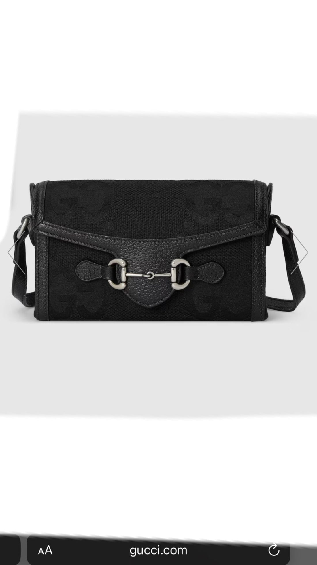 Sacoche GUCCI horsebit 1955 Jumbo noir facture