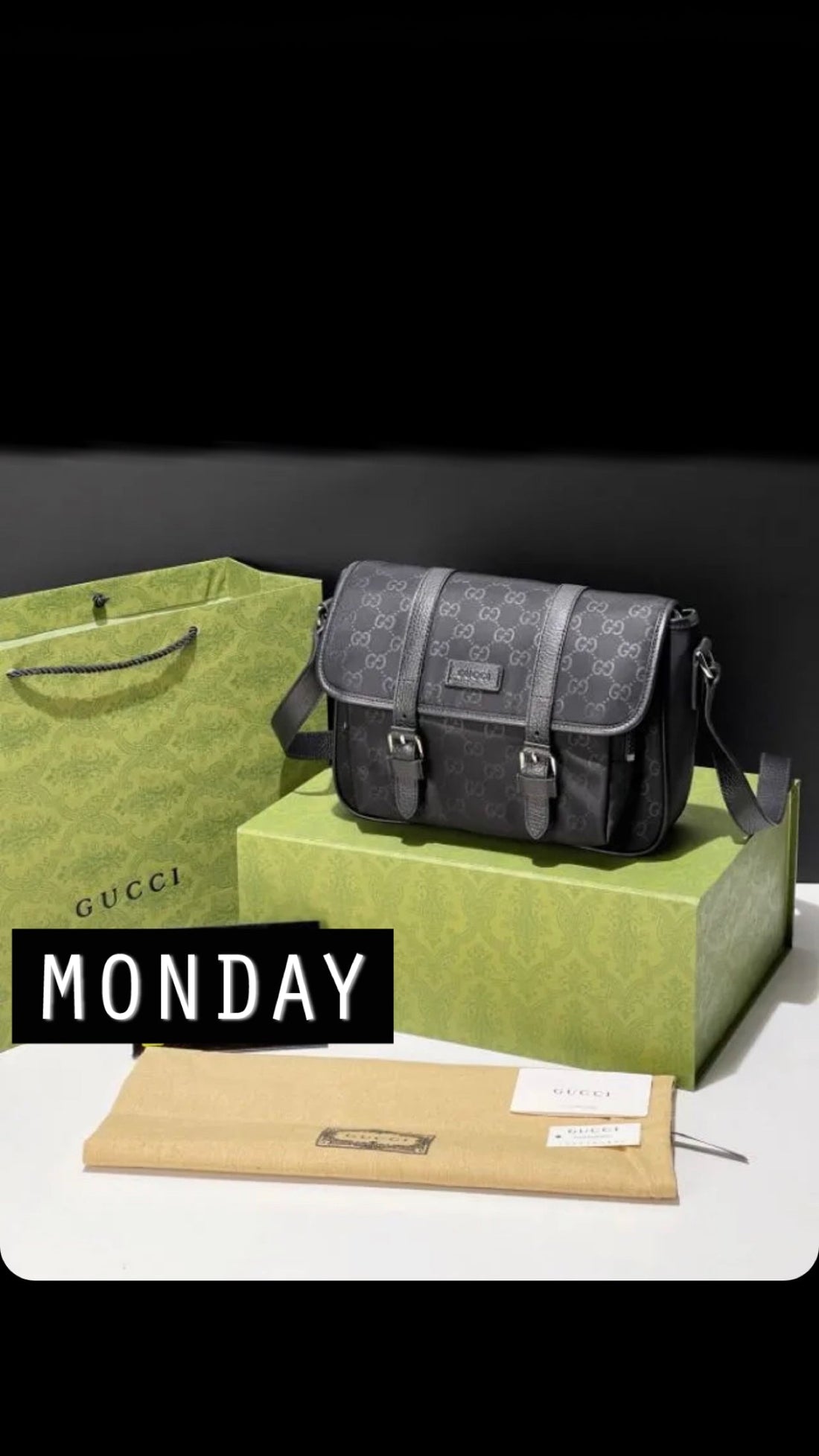 Sacoche GUCCI Ancienne collection noir  facture