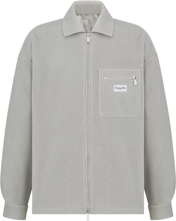 Surchemise zippée CD Couture Molleton de coton et laine mélangés gris