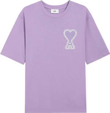T-shirt vert à logo ami de cœur violet