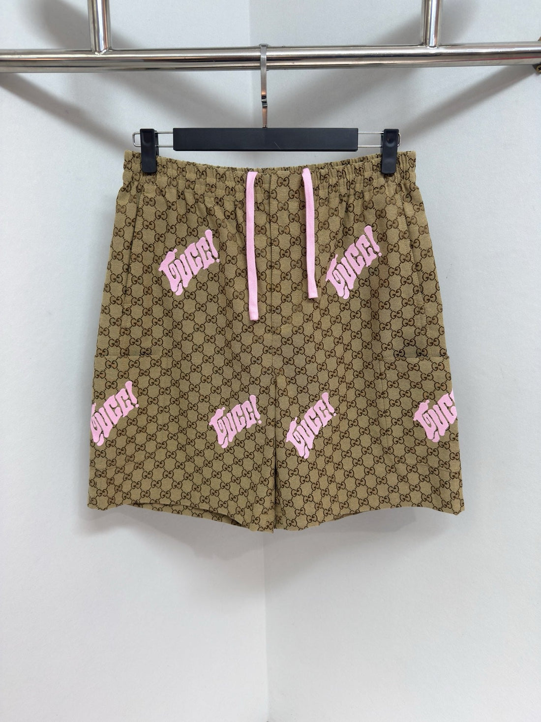 SHORT GUCCI EN TOILE EN MÉLANGE DE LIN AVEC BRODERIE
