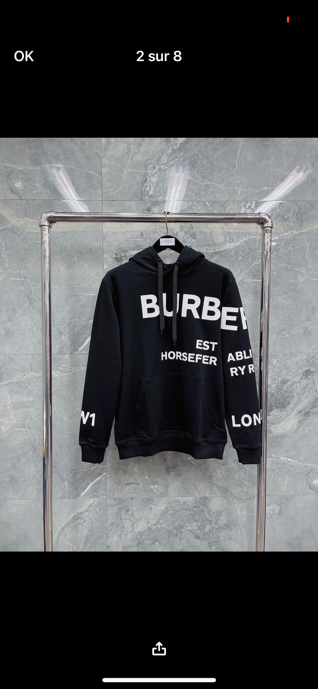 Sweat Burberry black facture