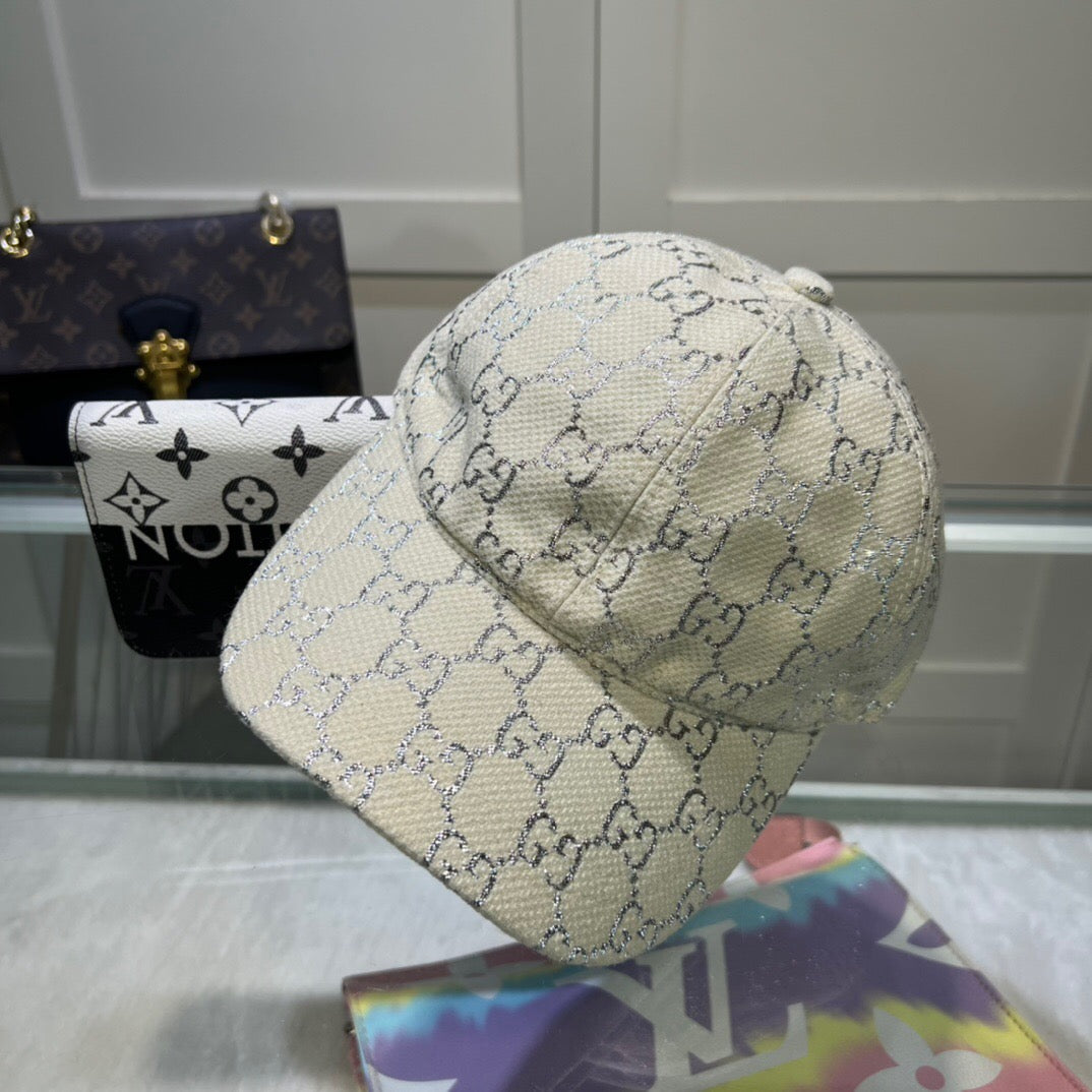 Casquette Gucci brillante intérieur bleu