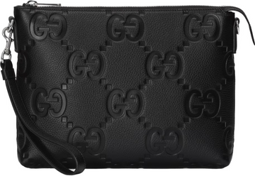 Sacoche GUCCI jumbo cuir noir facture