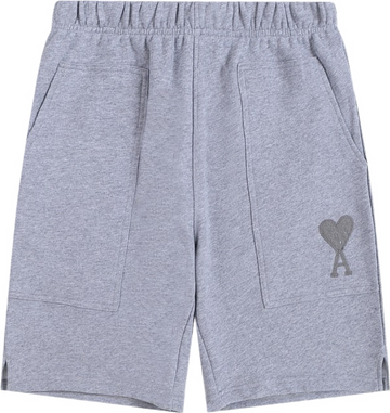 Short gris  à petit logo ami de cœur gris