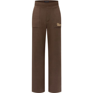 Pantalon élastique brodé en coton