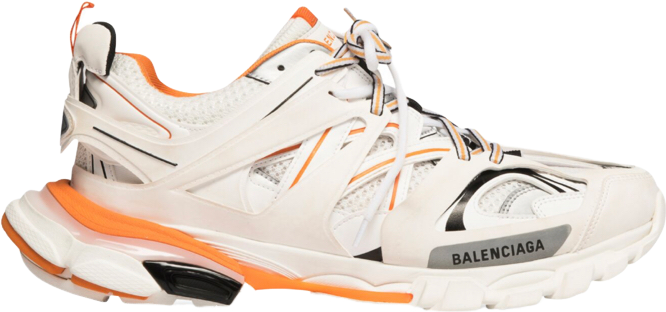 Balenciaga track blanche  orange   facture