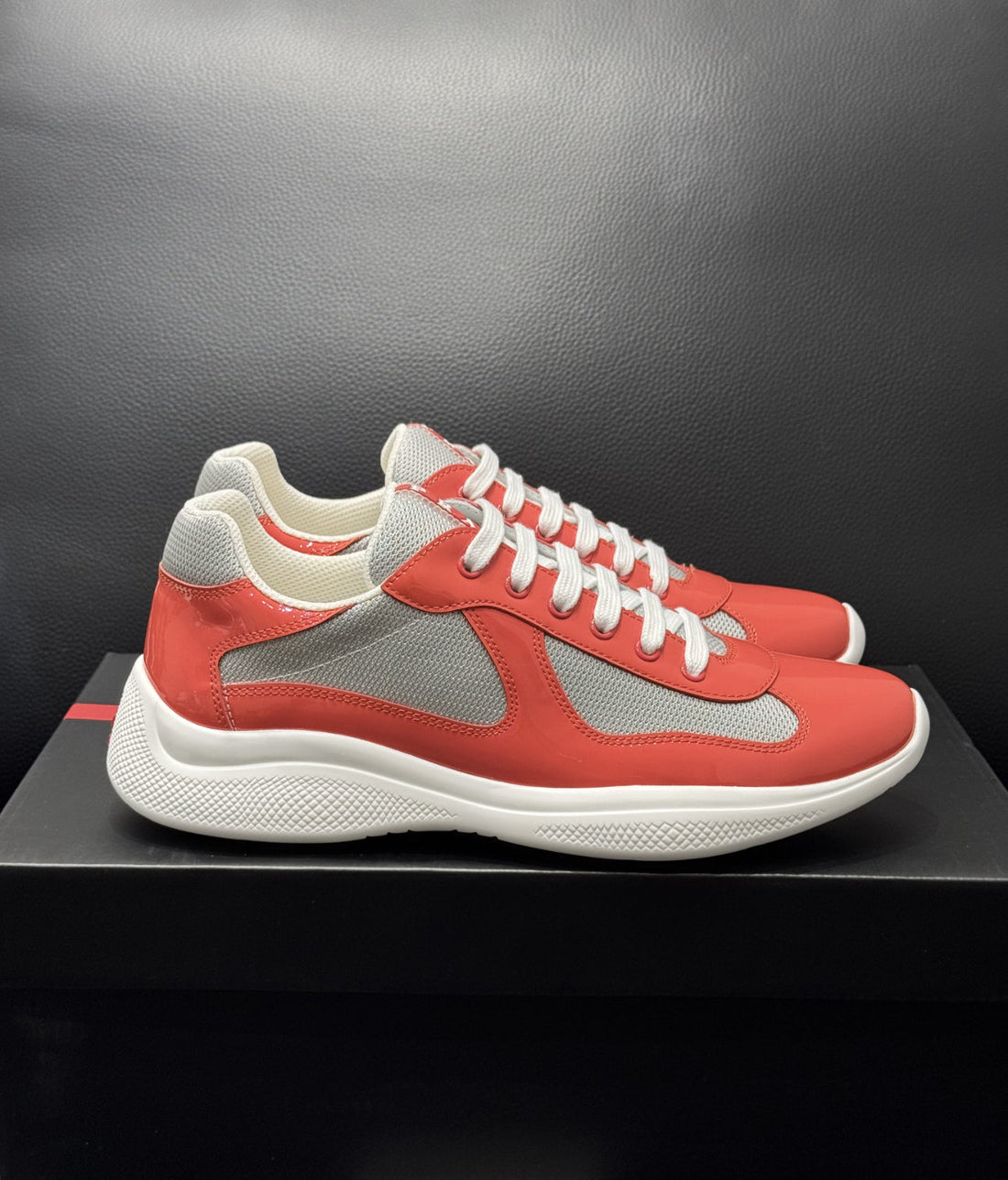 Sneakers Prada America´s Cup Corail  tissu bike lisse 10/10
