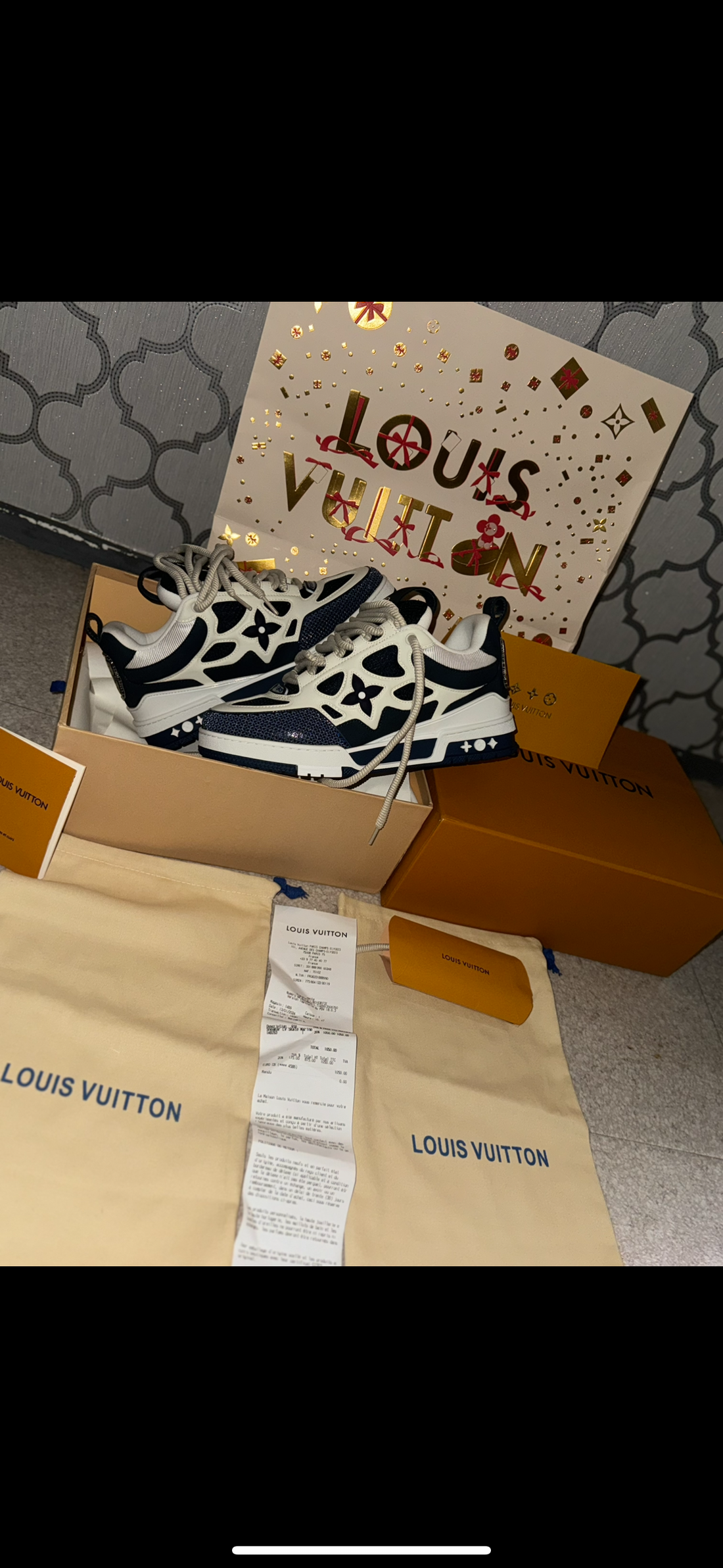 Sneakers Lv Skate bleu  10/10 facture