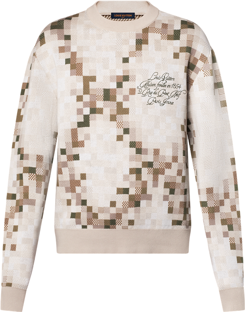 Pull à col rond graphique