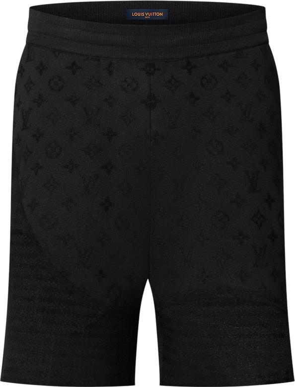 Short en maille à motif jacquard