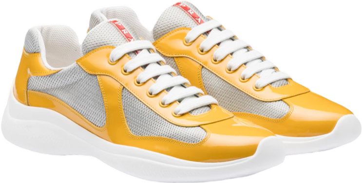 Sneakers Prada America ´ s Cup  tissu bike lisse yellow
