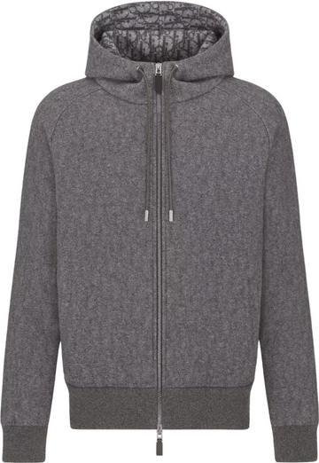 survêtement à capuche CDMaille de coton et cachemire gris