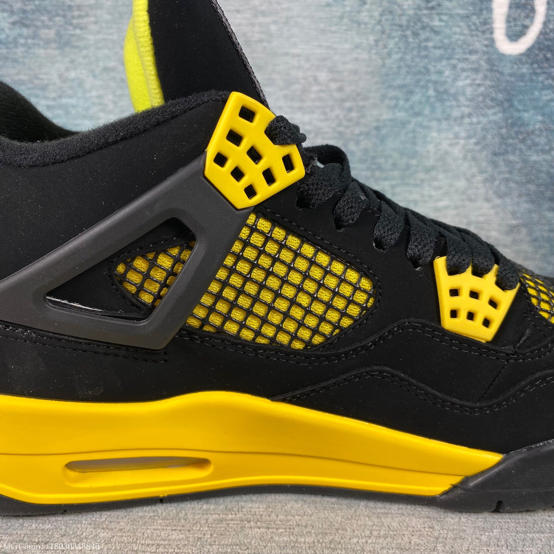 AJ4 Jordan 4 Retro black yellow 1:1 STOCK X AUTHENTIFICATION ✔️