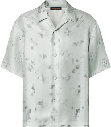 Chemise monogram Imprime en soie lv