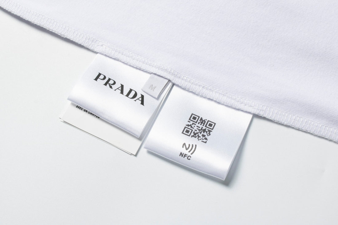 Débardeur à plaque Prada blanc