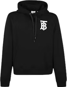 Burberry Monogram Motif Coton Cordon De Serrage Sweat À Capuche Noir