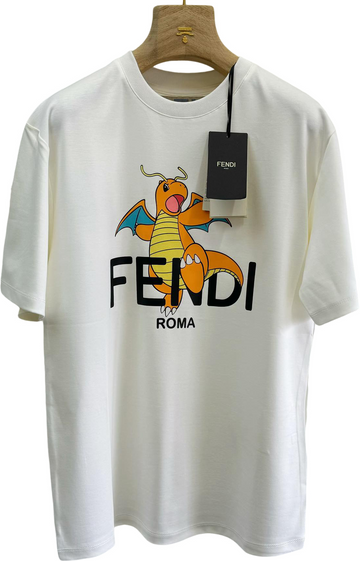 T-shirt FENDI oversized X FRG DRACOLOSS WHITE