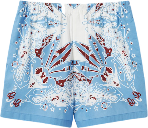 SHORT GUCCI BANDANA PRINT COTTON SHIRT