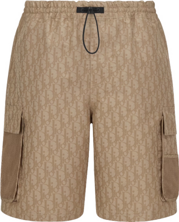 CD x Parley Beige Oblique Cargo Swim Shorts