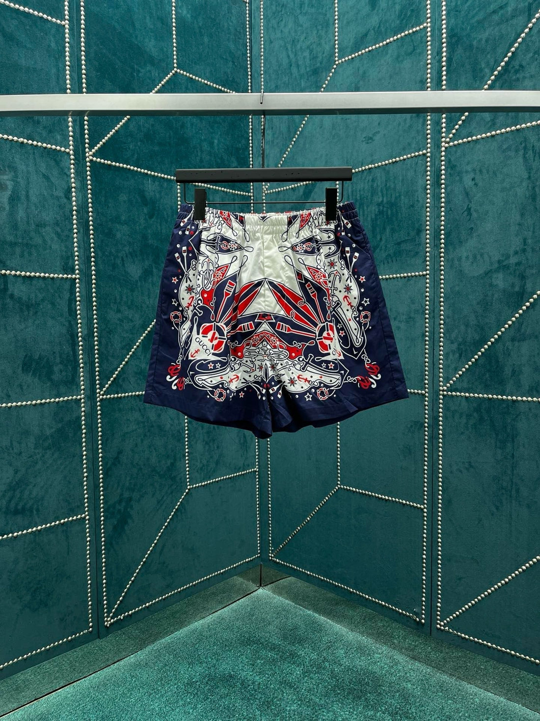 SHORT GUCCI BANDANA PRINT COTTON SHIRT