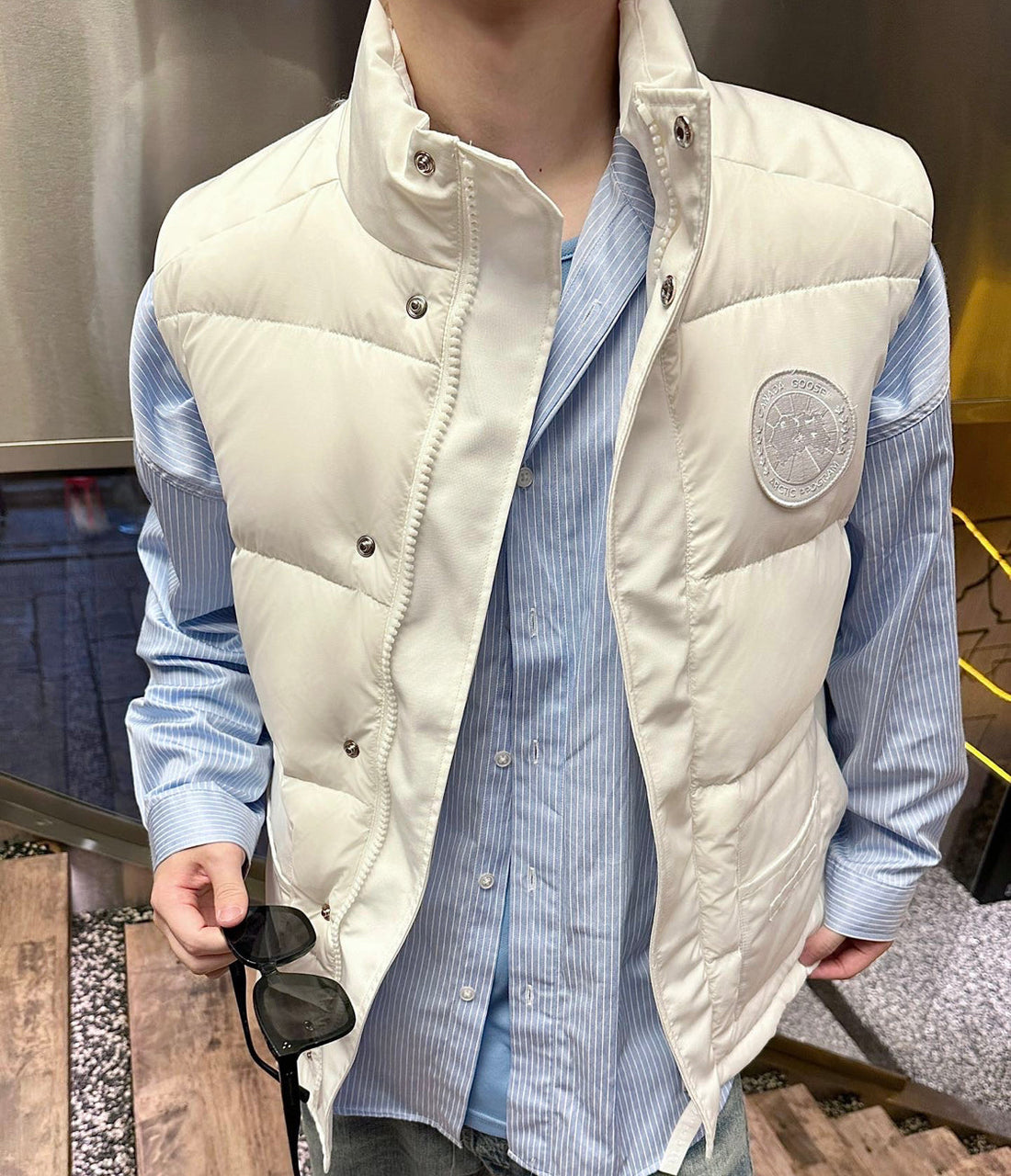 Canada Goose Sans manche white   label facture 2023