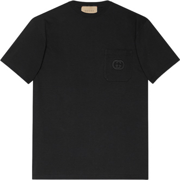 T-SHIRT GUCCI EN JERSEY DE COTON AVEC EMPIÈCEMENT
