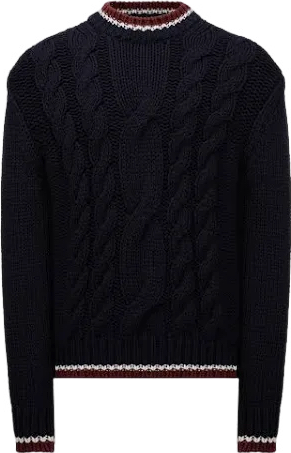 PULL EN LAINE TRICOLORE MONCLER