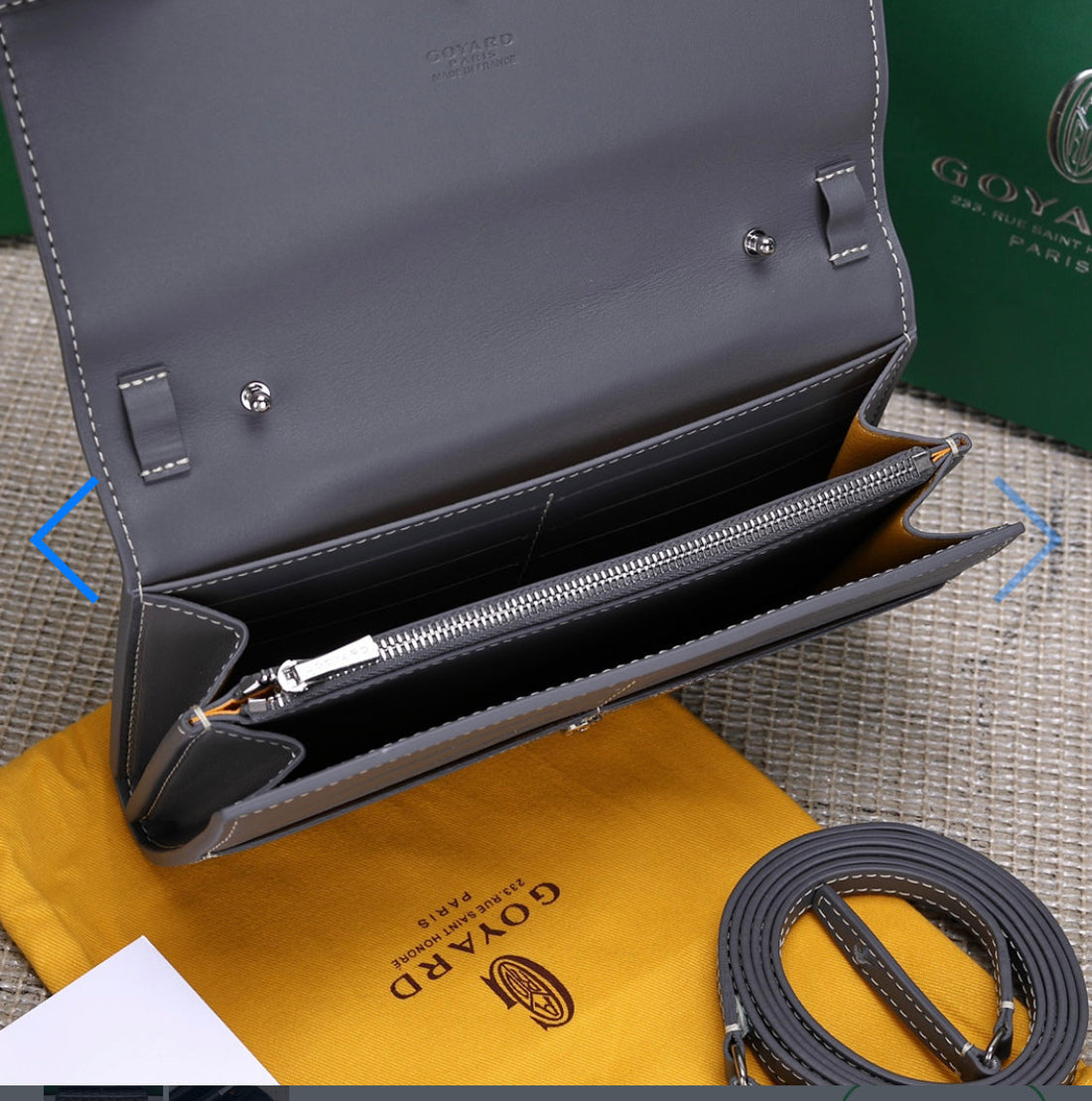 Portefeuille Pochette  grey varenne  facture.