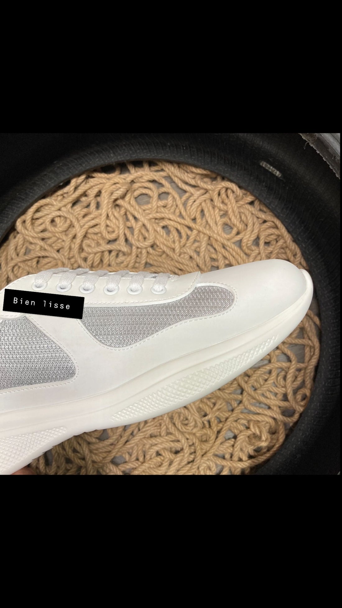 Sneakers Prada America ´ s Cup Gomme & tissu bike white