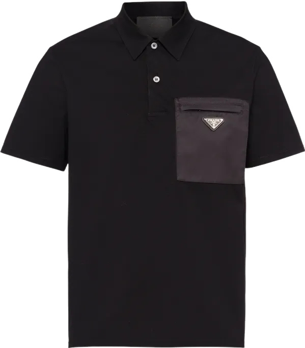 Prada polo à plaque logo