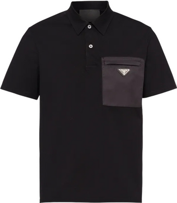 Prada polo à plaque logo