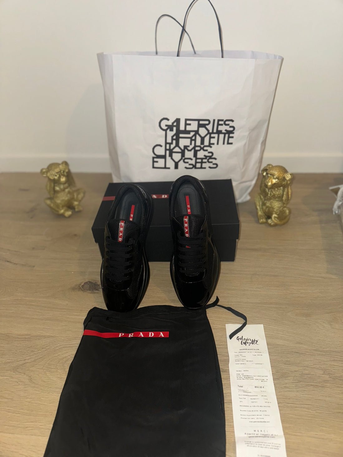 Sneakers Prada America ´ s Cup  tissu bike lisse black 9/10
