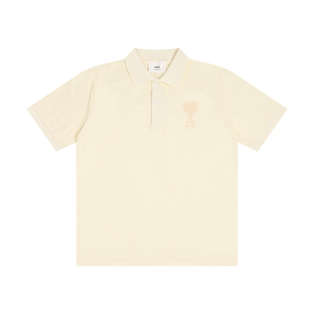 Polo beige  à petit logo ami de cœur beige