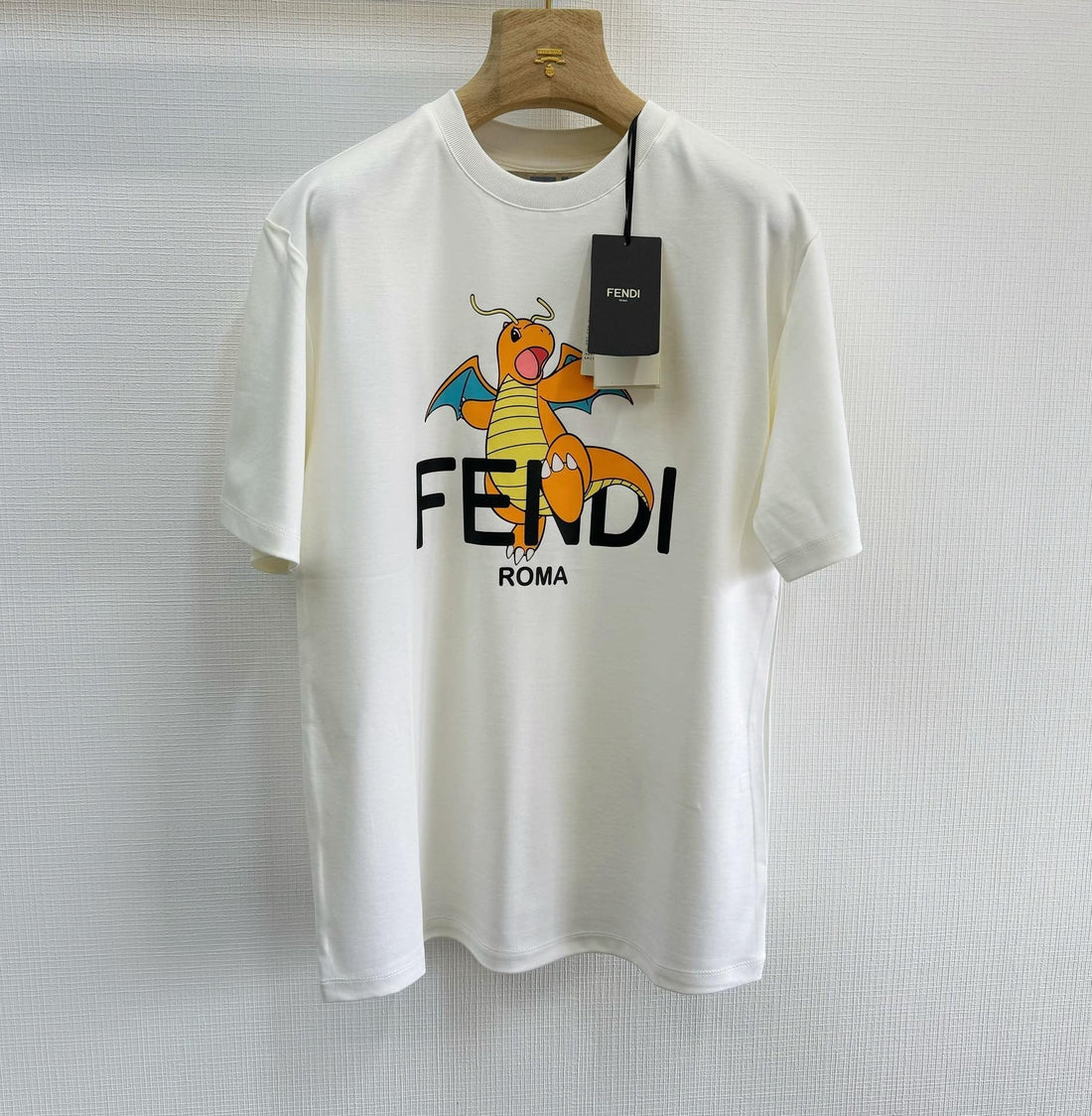 T-shirt FENDI oversized X FRG DRACOLOSS WHITE