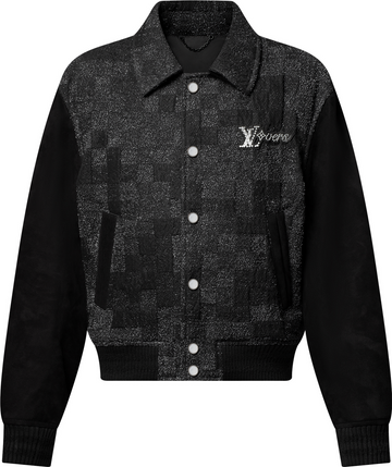 Blouson varsity en cuir mixte