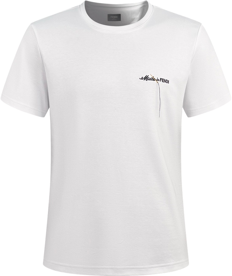 T-shirt en coton blanc FENDI