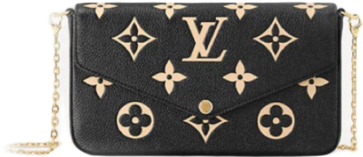 Pochette felicie noir   toile facture.