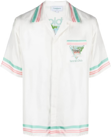 Chemise en soie col cubain casa