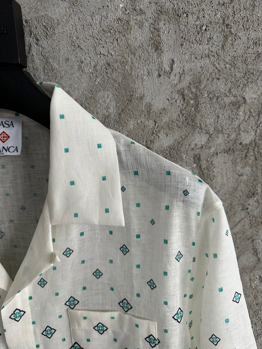 CASA GRADIENT MONOGRAM SHORT SLEEVE SILK SHIRT