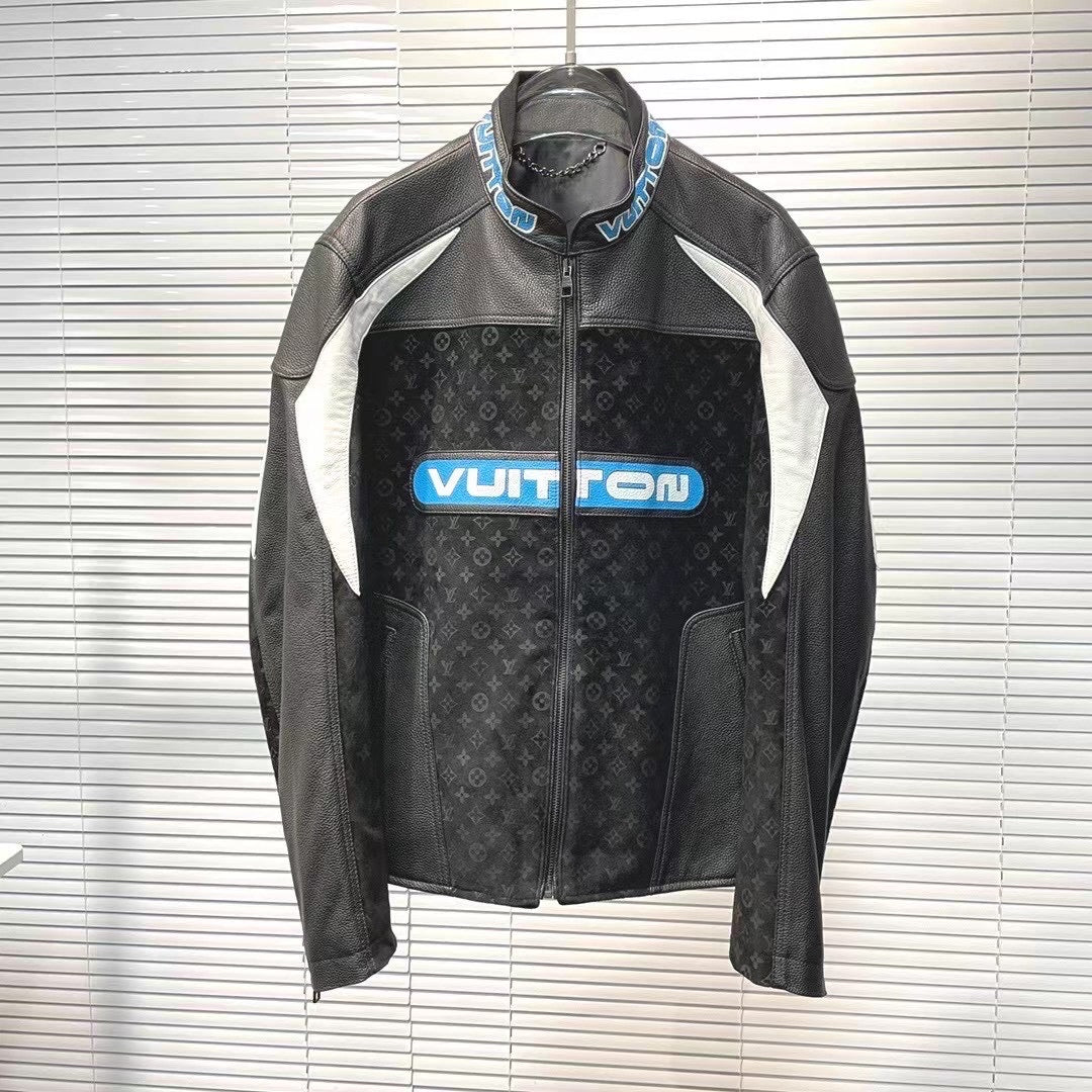 Veste Louis Vuitton FULL CUIR LEATHER VRAI LESTER BLACK