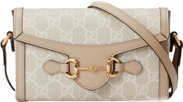 Sacoche GUCCI horsebit 1955 Jumbo beige facture