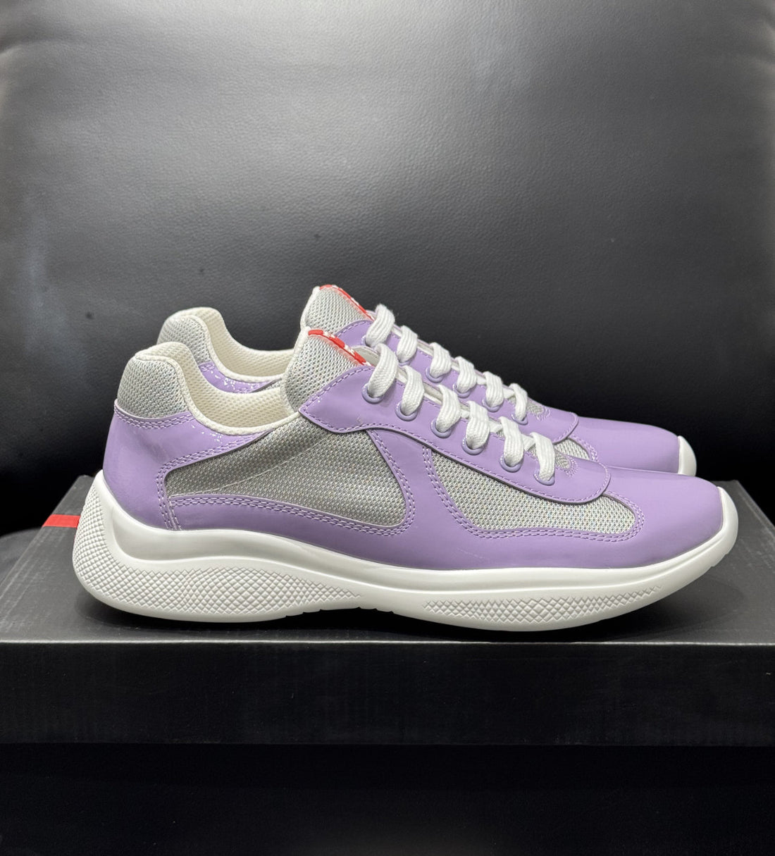 Sneakers Prada America´s Cup lilas  tissu bike lisse 10/10