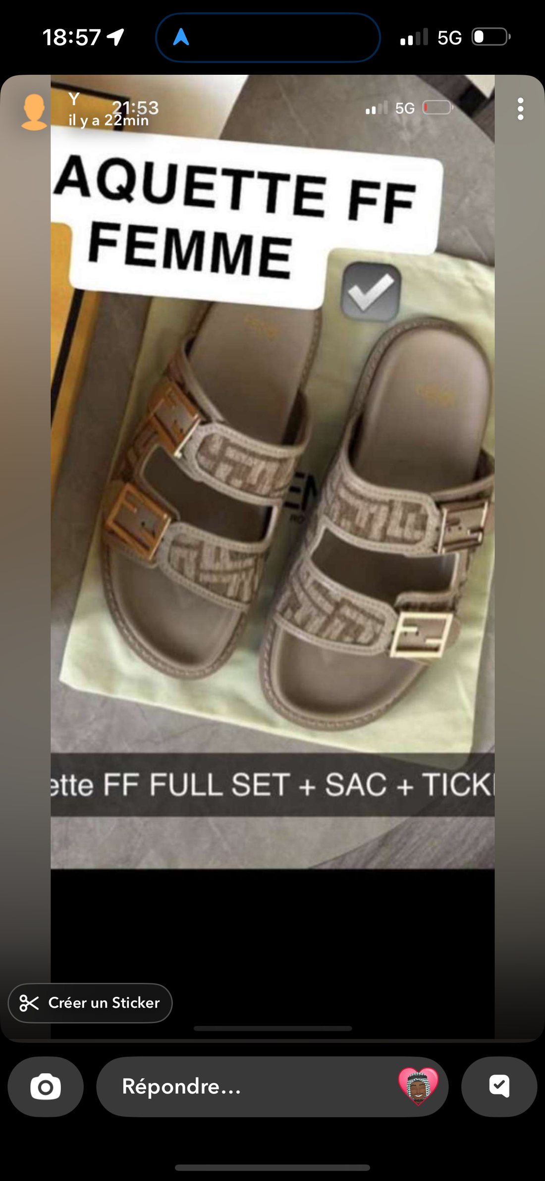 Claquette FENDI beige