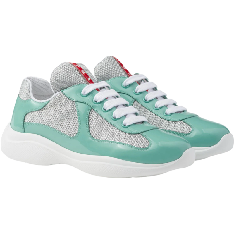 Sneakers Prada America´s Cup Vert Jade tissu bike lisse 10/10