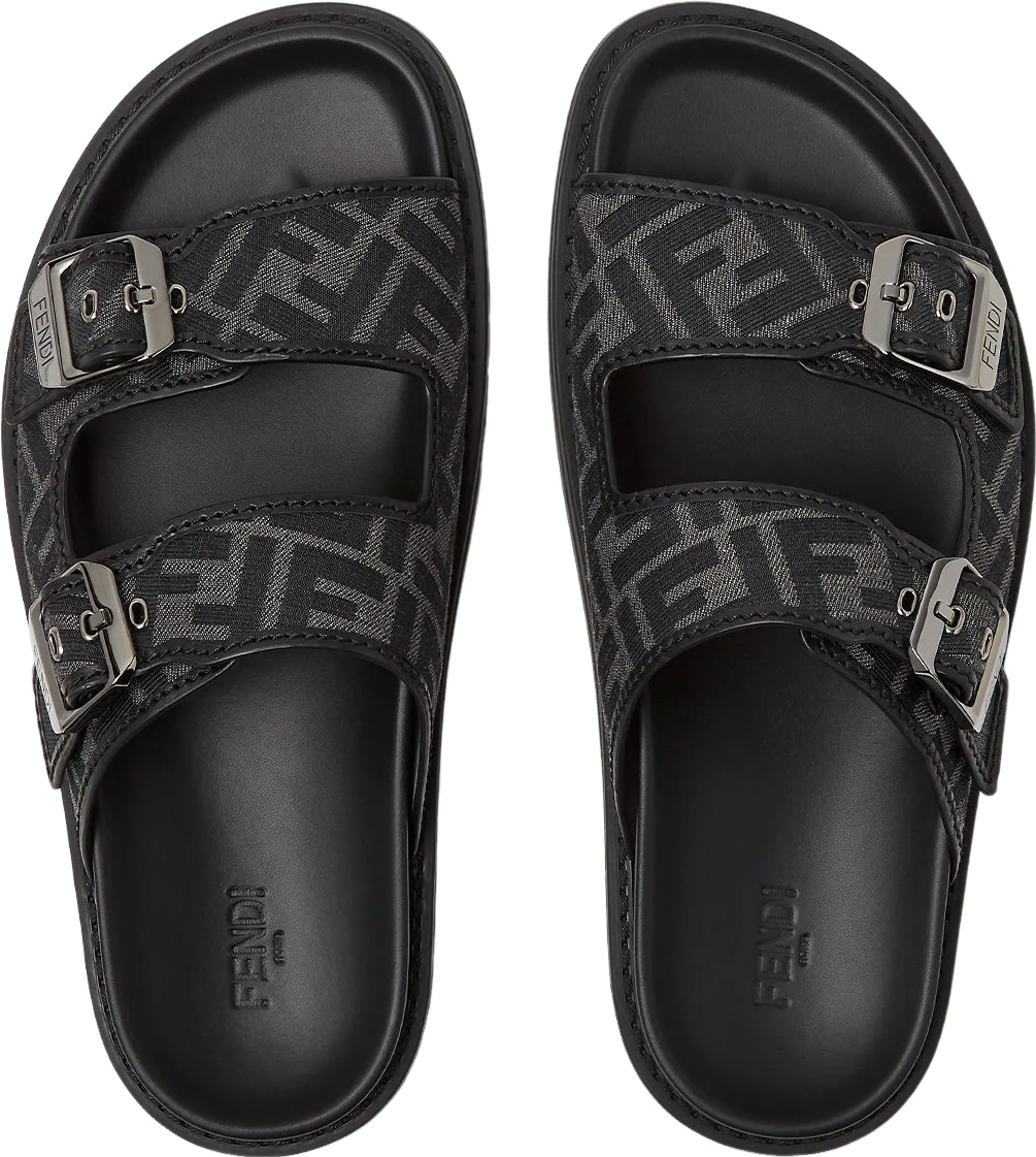 FENDI Feel Sandales en tissu FENDI black
