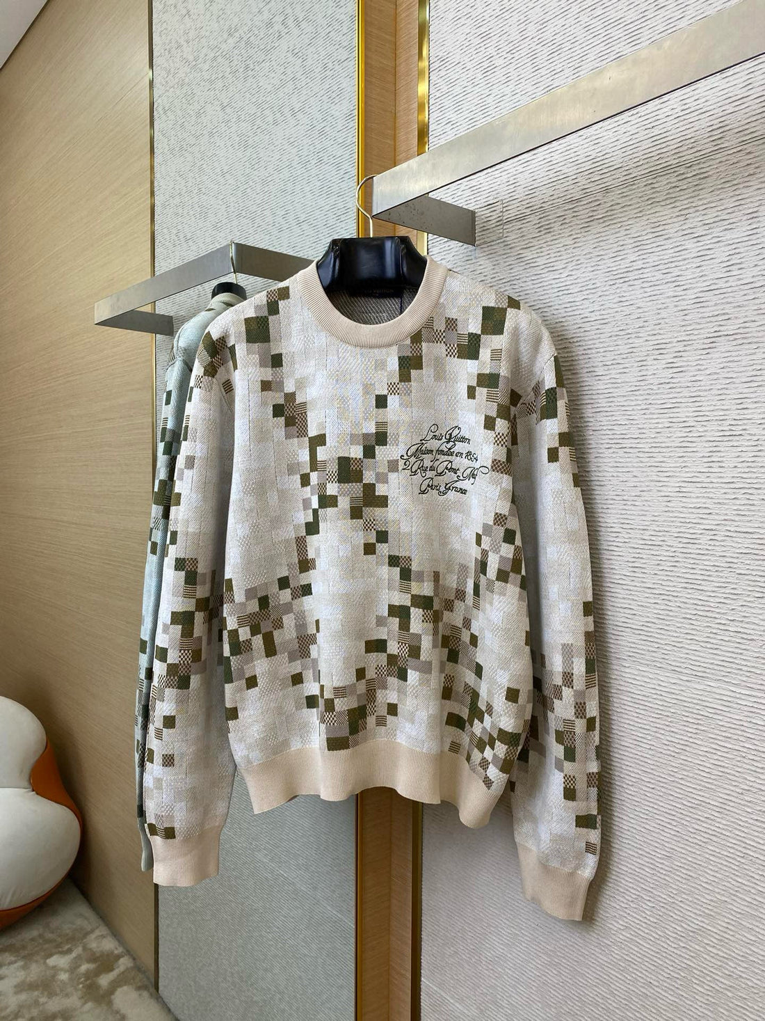 Pull à col rond graphique