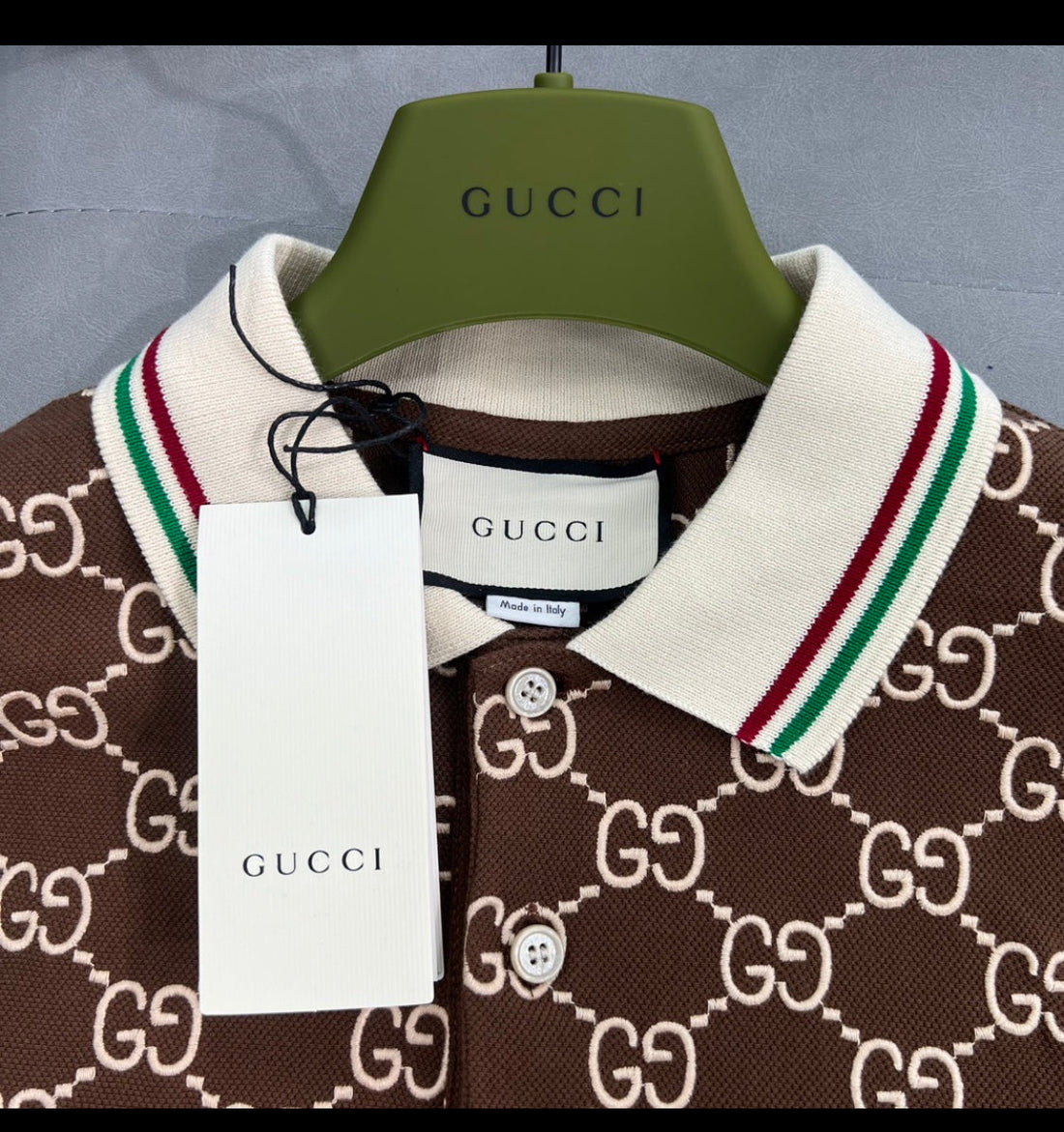 Polo GUCCI marron foncé facture