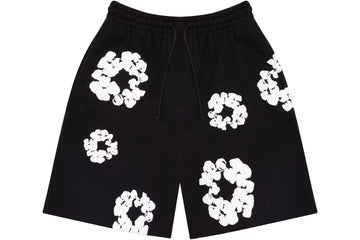 Denim Trs - short en Coton à imprimé graphique - Noir